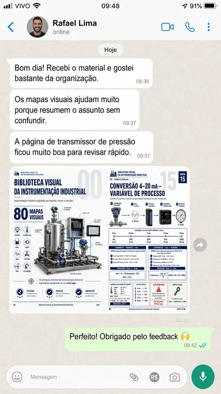 Depoimento de cliente sobre a Biblioteca Visual da Instrumentação Industrial